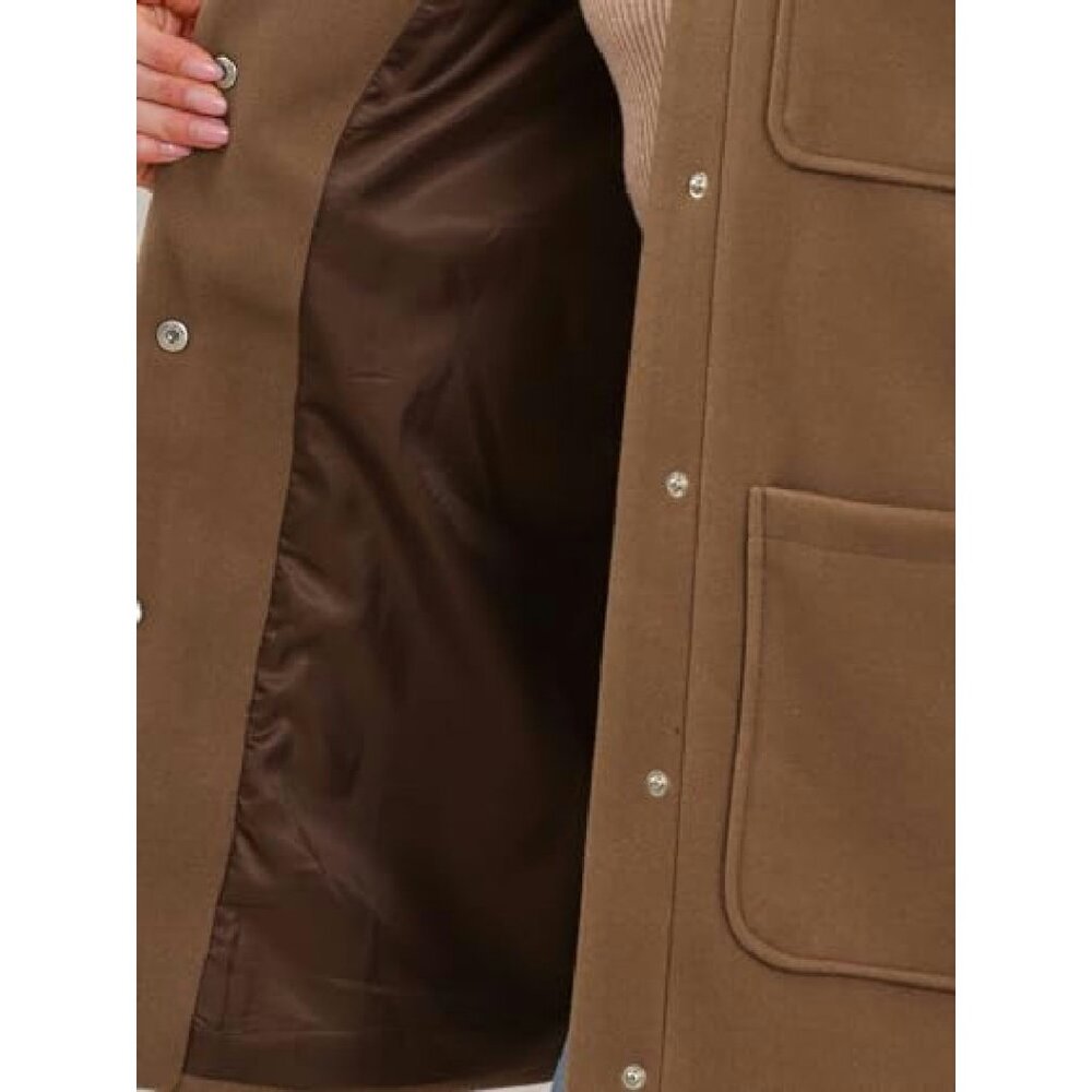 Oversized Snap Button Utility Jacket, 100% Polyes… - image 6